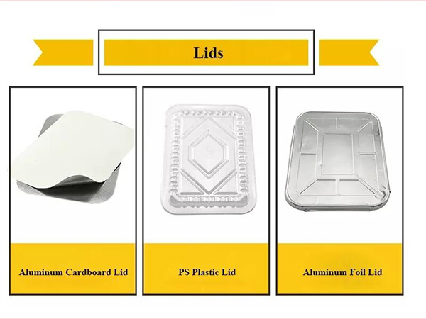 lid options of 3 compartment foil containers