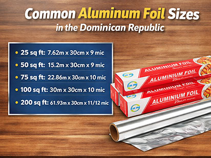 aluminum foil sizes dominican